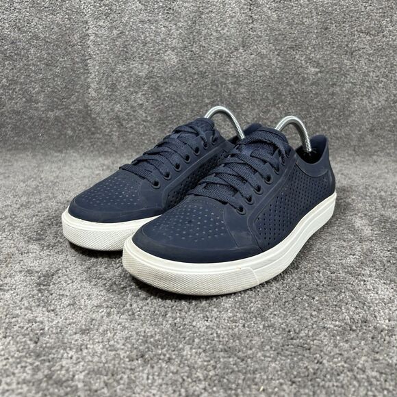 Crocs Citilane Roka Court 204872 Mens Size 9 Navy Blues Perforated Slip On Shoes - Picture 4 of 10